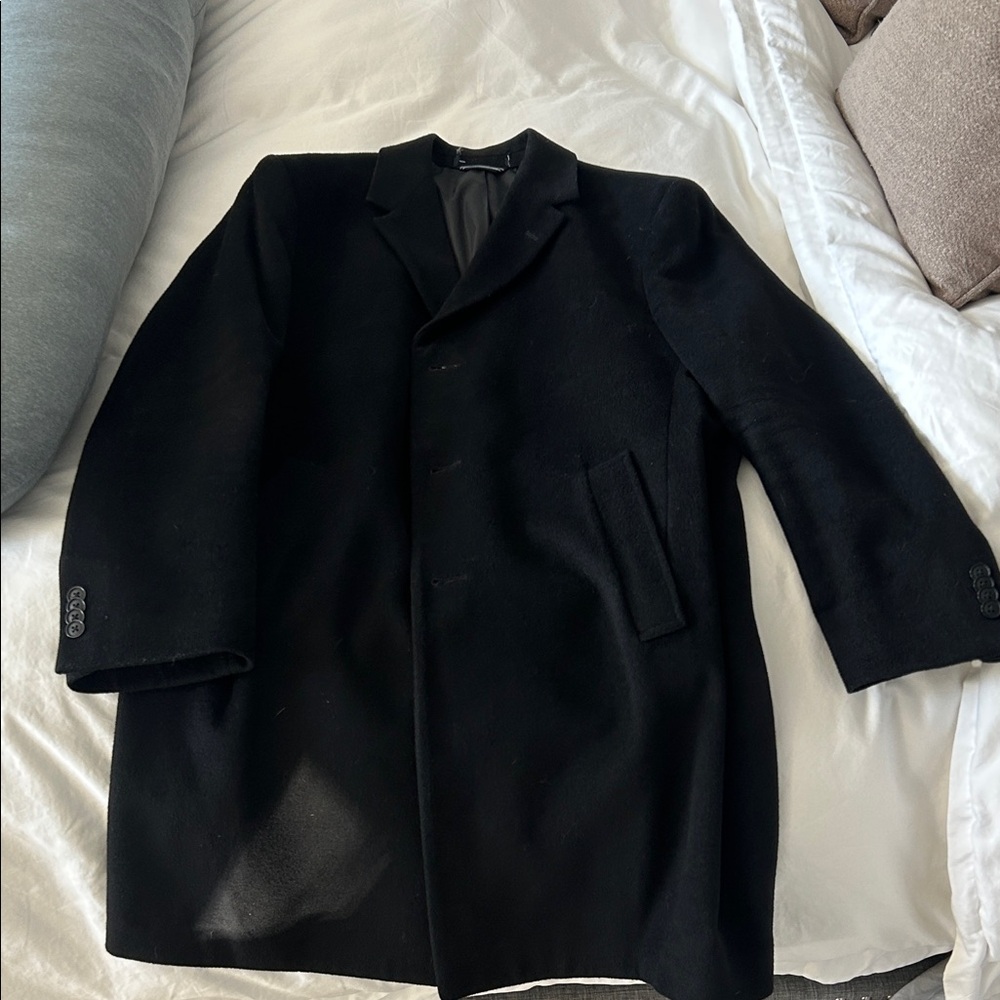 Nautica Men's Black Trench Coat